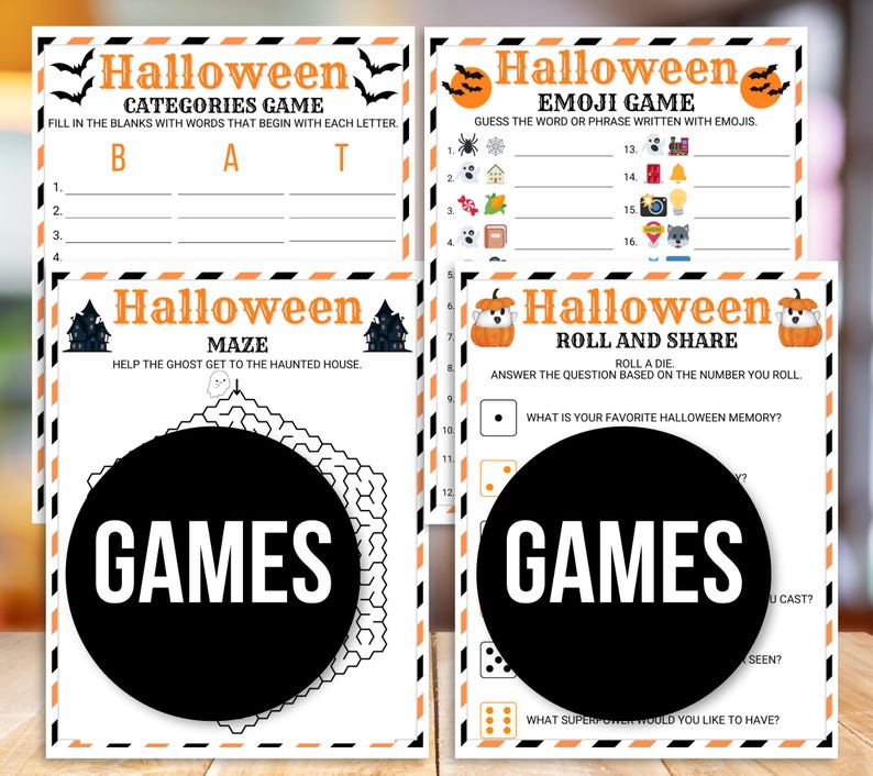 Halloween Games Bundle – 40 Printable Party Games & Activities