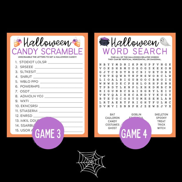 Halloween Printable 12 Game Bundle