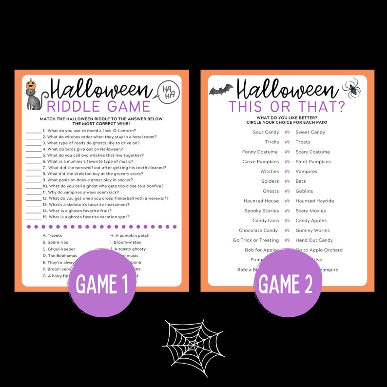 Halloween Printable 12 Game Bundle