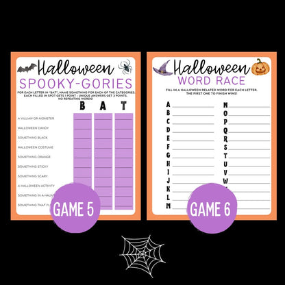 Halloween Printable 12 Game Bundle