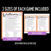 Halloween Printable 12 Game Bundle