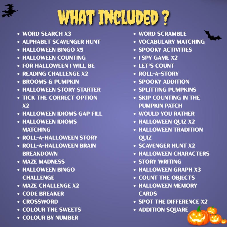 80+ Halloween Games Mega Bundle: Printable Party Activities